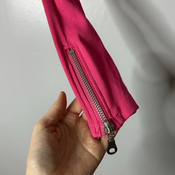 The Ragged Priest Floyd Zip-Up Top Women’s 6 Pink Grunge - Picture 7 of 10